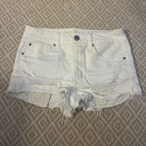 American Eagle Outfitters white jean shorts